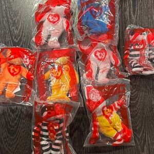 Ty McDonald's 25th Anniversary Happy Meal Beanie Bears Set of 8 Hamburglar 2004